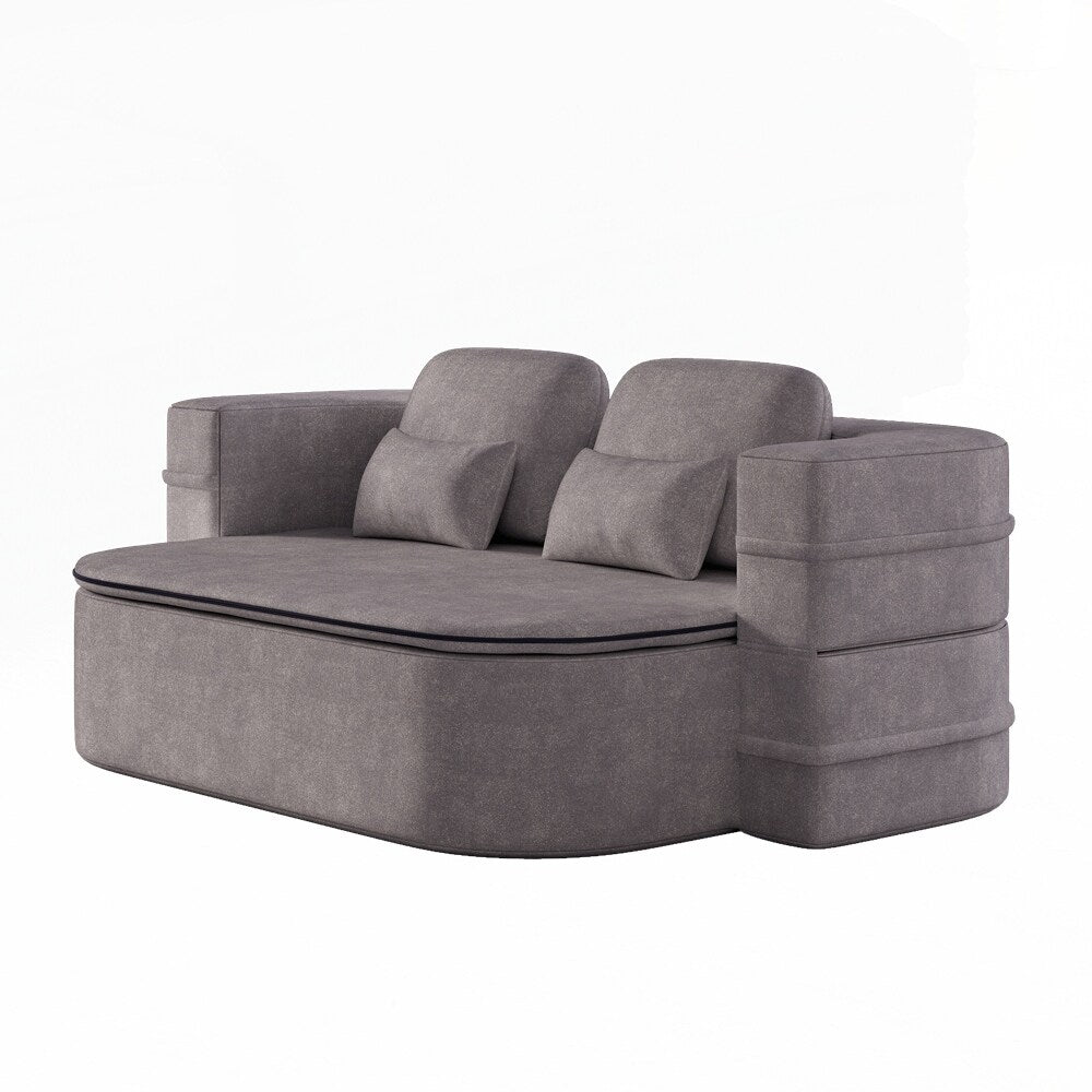 Divano letto pieghevole con materasso e struttura fissa, divano letto trasformabile in schiuma con coperta