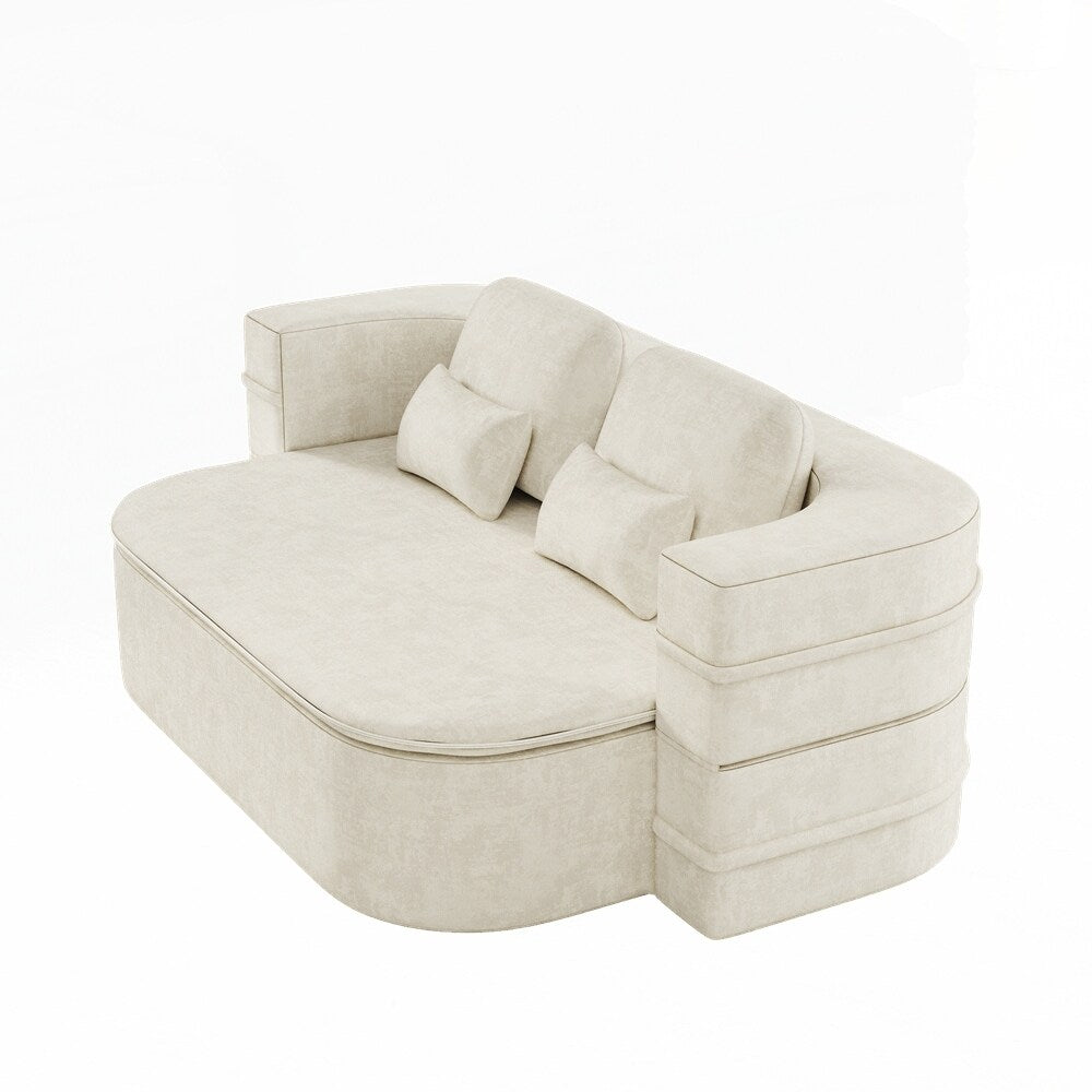 Divano letto pieghevole con materasso e struttura fissa, divano letto trasformabile in schiuma con coperta