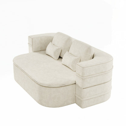 Divano letto pieghevole con materasso e struttura fissa, divano letto trasformabile in schiuma con coperta