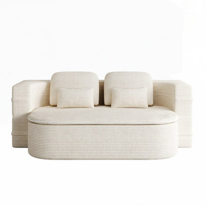 Divano letto pieghevole con materasso e struttura fissa, divano letto trasformabile in schiuma con coperta