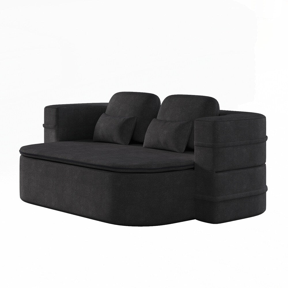 Divano letto pieghevole con materasso e struttura fissa, divano letto trasformabile in schiuma con coperta