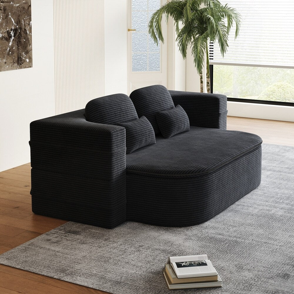 Divano letto pieghevole con materasso e struttura fissa, divano letto trasformabile in schiuma con coperta