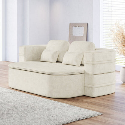 Divano letto pieghevole con materasso e struttura fissa, divano letto trasformabile in schiuma con coperta