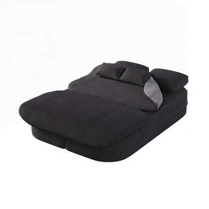 Divano letto pieghevole con materasso e struttura fissa, divano letto trasformabile in schiuma con coperta