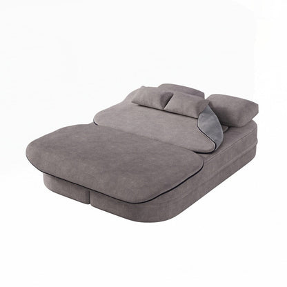 Divano letto pieghevole con materasso e struttura fissa, divano letto trasformabile in schiuma con coperta