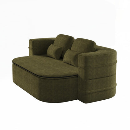 Divano letto pieghevole con materasso e struttura fissa, divano letto trasformabile in schiuma con coperta