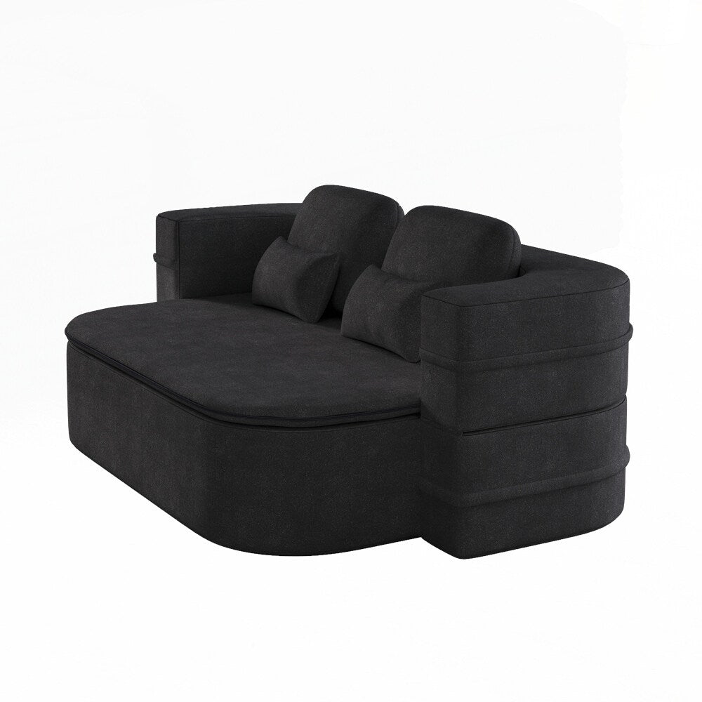 Divano letto pieghevole con materasso e struttura fissa, divano letto trasformabile in schiuma con coperta