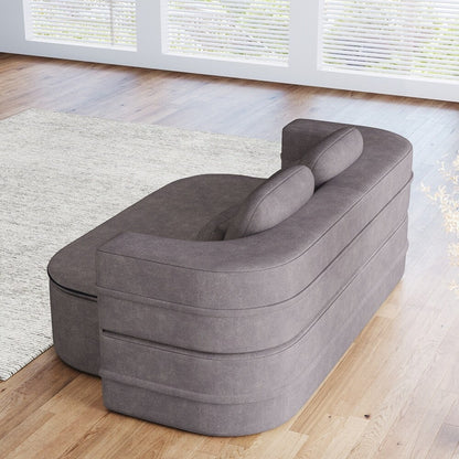 Divano letto pieghevole con materasso e struttura fissa, divano letto trasformabile in schiuma con coperta