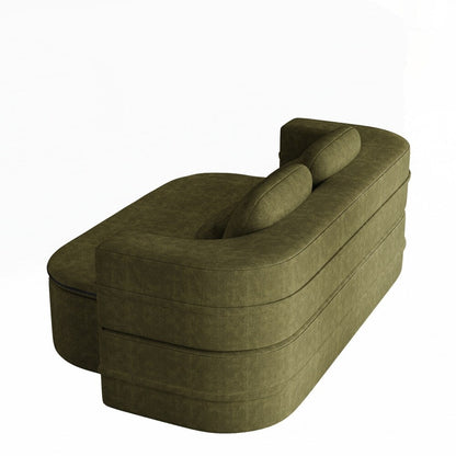 Divano letto pieghevole con materasso e struttura fissa, divano letto trasformabile in schiuma con coperta