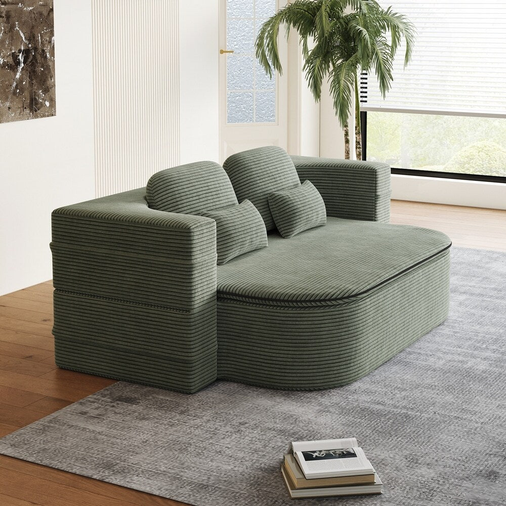 Divano letto pieghevole con materasso e struttura fissa, divano letto trasformabile in schiuma con coperta