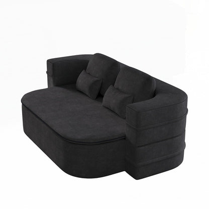 Divano letto pieghevole con materasso e struttura fissa, divano letto trasformabile in schiuma con coperta
