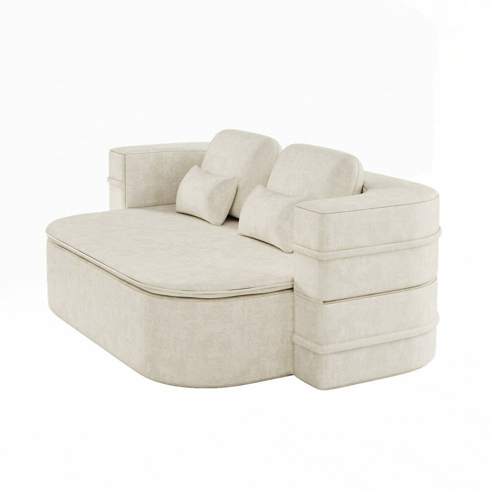 Divano letto pieghevole con materasso e struttura fissa, divano letto trasformabile in schiuma con coperta