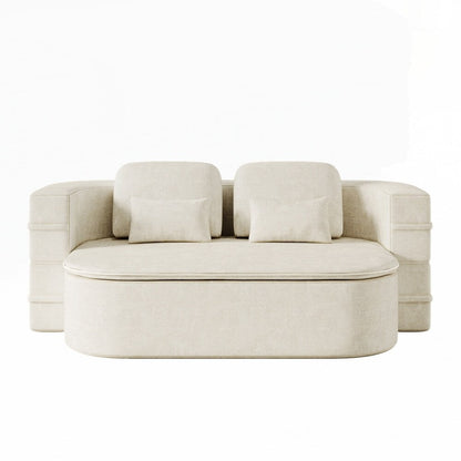 Divano letto pieghevole con materasso e struttura fissa, divano letto trasformabile in schiuma con coperta