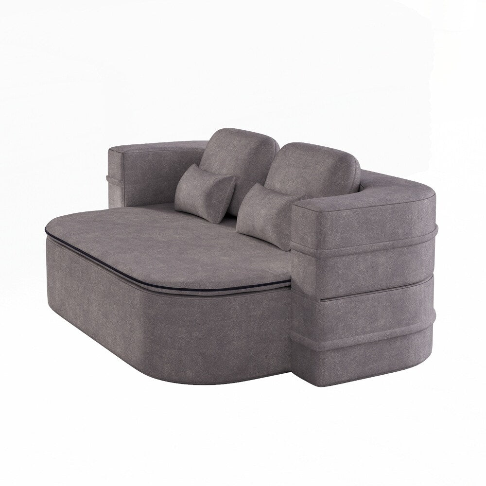Divano letto pieghevole con materasso e struttura fissa, divano letto trasformabile in schiuma con coperta
