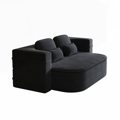 Divano letto pieghevole con materasso e struttura fissa, divano letto trasformabile in schiuma con coperta