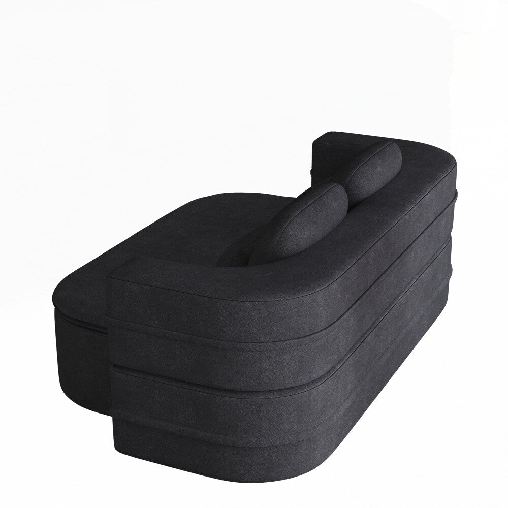 Divano letto pieghevole con materasso e struttura fissa, divano letto trasformabile in schiuma con coperta