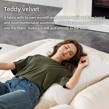 Poltrona pieghevole con 5 posizioni regolabili, morbida poltrona da pavimento per giocare, meditare e rilassarsi