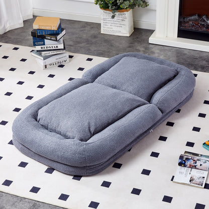 Poltrona pieghevole con 5 posizioni regolabili, morbida poltrona da pavimento per giocare, meditare e rilassarsi