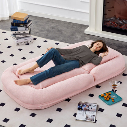 Poltrona pieghevole con 5 posizioni regolabili, morbida poltrona da pavimento per giocare, meditare e rilassarsi