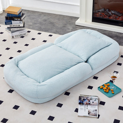 Poltrona pieghevole con 5 posizioni regolabili, morbida poltrona da pavimento per giocare, meditare e rilassarsi