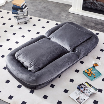 Poltrona pieghevole con 5 posizioni regolabili, morbida poltrona da pavimento per giocare, meditare e rilassarsi