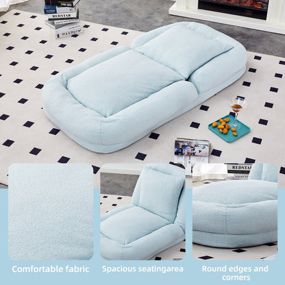 Poltrona pieghevole con 5 posizioni regolabili, morbida poltrona da pavimento per giocare, meditare e rilassarsi