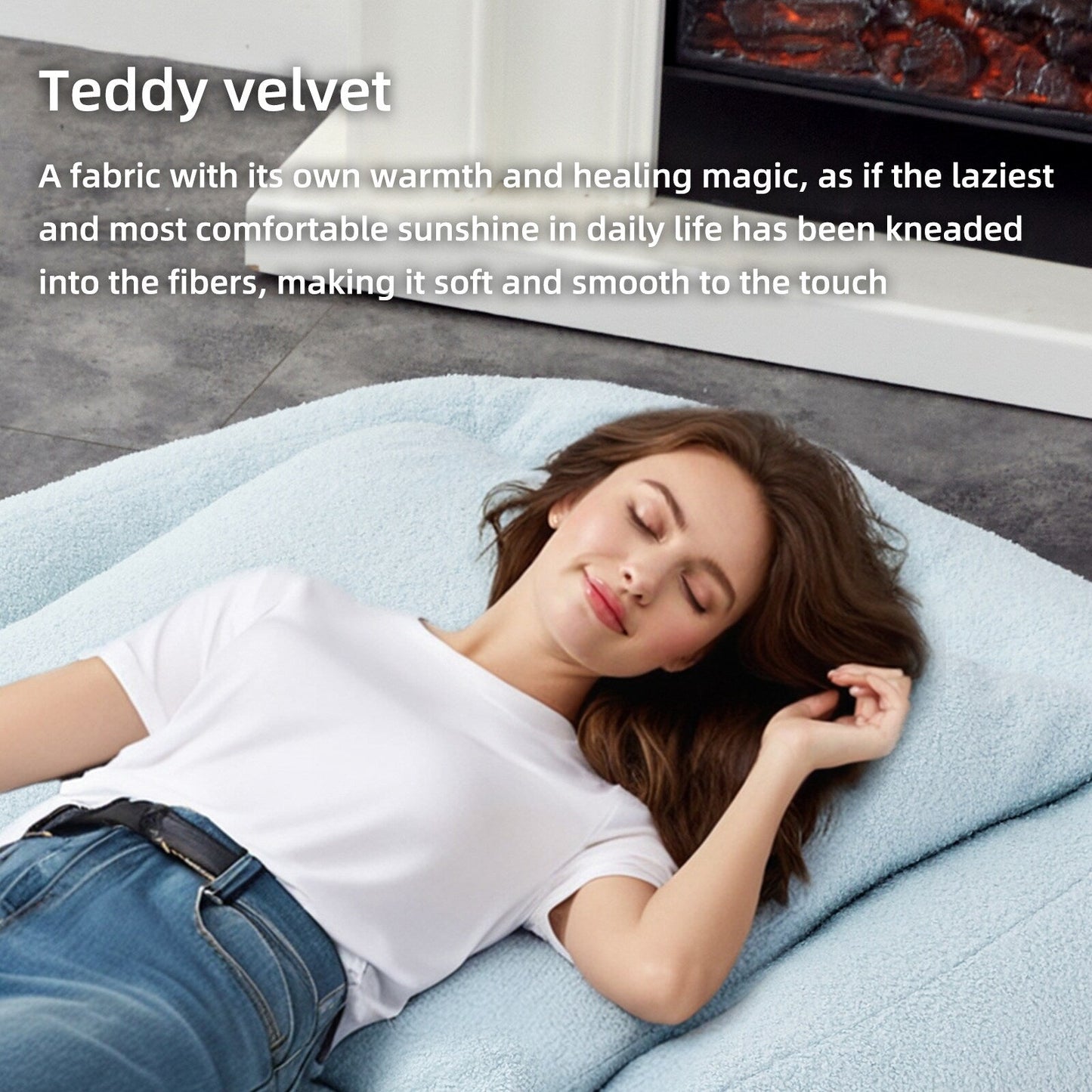 Poltrona pieghevole con 5 posizioni regolabili, morbida poltrona da pavimento per giocare, meditare e rilassarsi