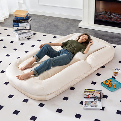 Poltrona pieghevole con 5 posizioni regolabili, morbida poltrona da pavimento per giocare, meditare e rilassarsi