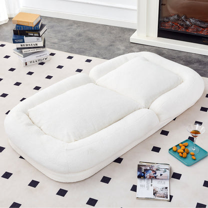 Poltrona pieghevole con 5 posizioni regolabili, morbida poltrona da pavimento per giocare, meditare e rilassarsi