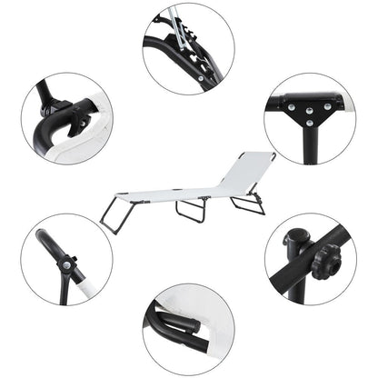 Letto da campeggio pieghevole a tre pieghe grigio