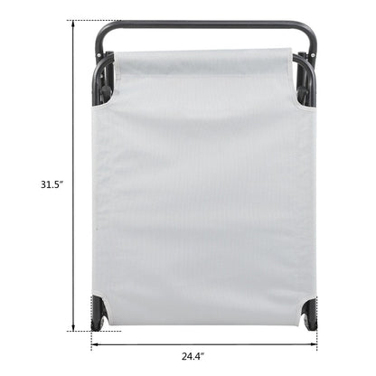 Letto da campeggio pieghevole a tre pieghe grigio