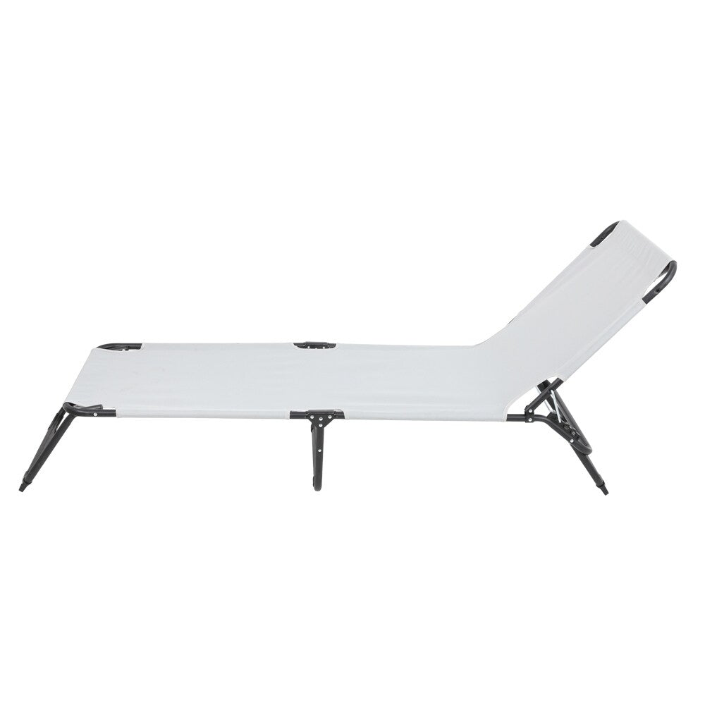 Letto da campeggio pieghevole a tre pieghe grigio