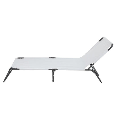 Letto da campeggio pieghevole a tre pieghe grigio