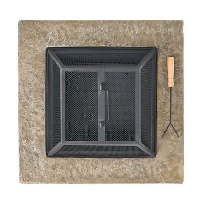 Set da esterno Folsom da 4 posti con braciere a legna di Christopher Knight Home