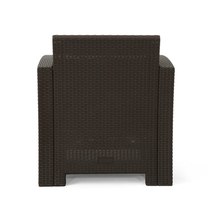 Set da esterno Folsom da 4 posti con braciere a legna di Christopher Knight Home