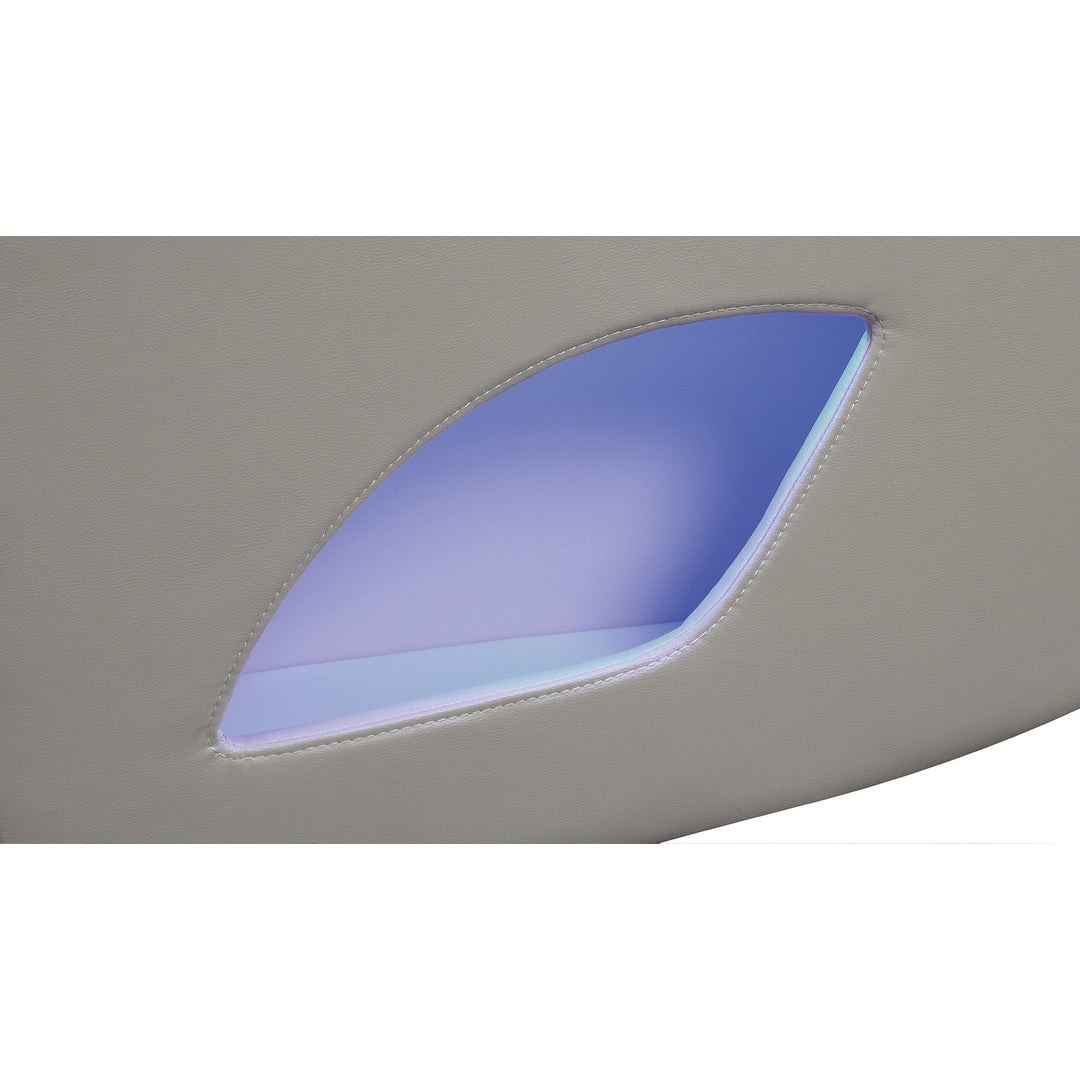 Poltrona reclinabile imbottita in stile moderno Fortuner realizzata in legno e con funzione massaggio inclusa - Grigio