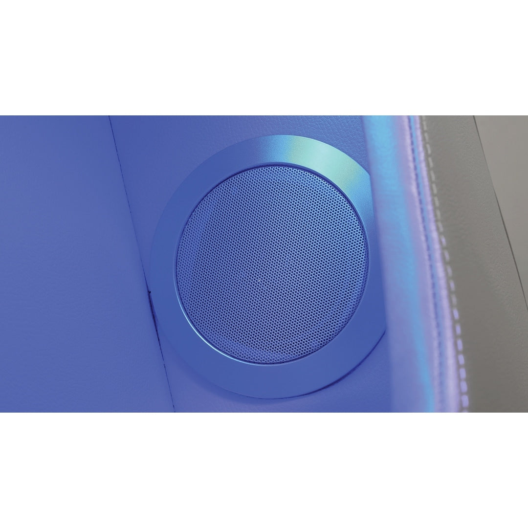 Poltrona reclinabile imbottita in stile moderno Fortuner realizzata in legno e con funzione massaggio inclusa - Grigio