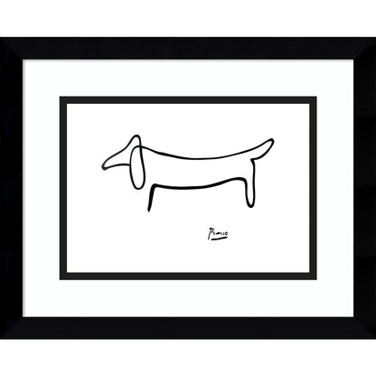 Stampa artistica incorniciata "Le Chien (Il cane)" di Pablo Picasso, Porch &amp; Den
