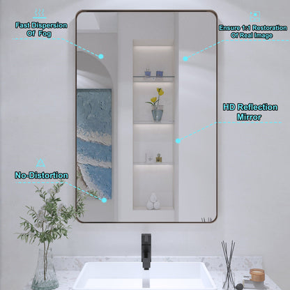 Specchio da bagno con cornice da parete