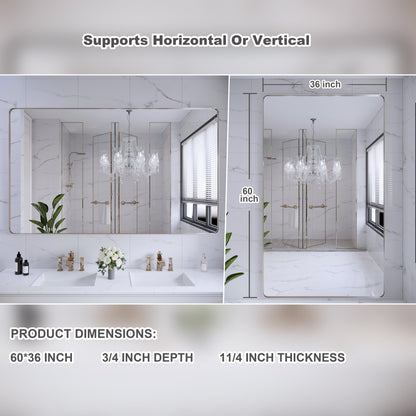 Specchio da bagno con cornice da parete