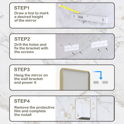 Specchio da bagno con cornice da parete
