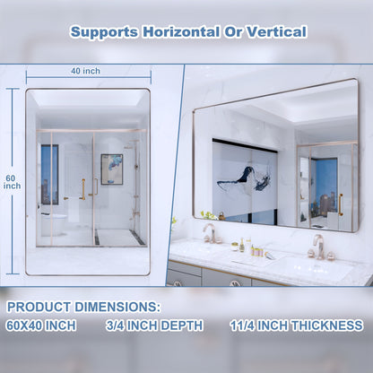 Specchio da bagno con cornice da parete