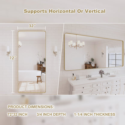 Specchio da bagno con cornice da parete