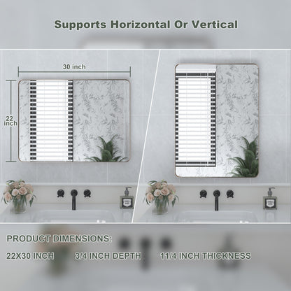 Specchio da bagno con cornice da parete