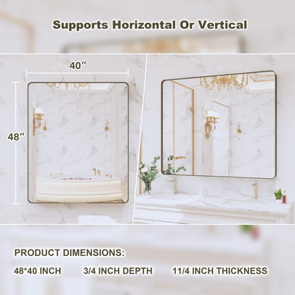 Specchio da bagno con cornice da parete