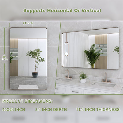 Specchio da bagno con cornice da parete