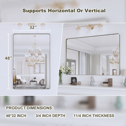 Specchio da bagno con cornice da parete