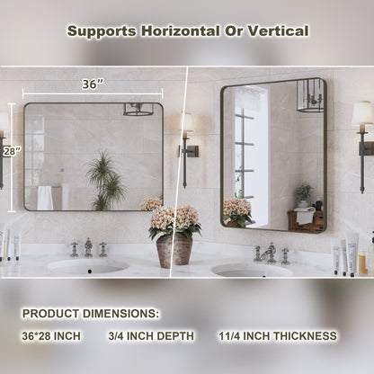 Specchio da bagno con cornice da parete