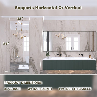 Specchio da bagno con cornice da parete