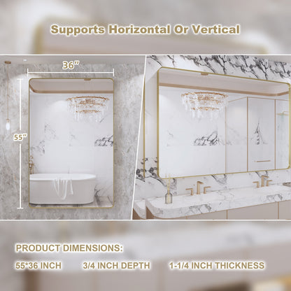 Specchio da bagno con cornice da parete